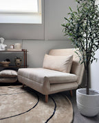 Single Sofa Bed SETTEN Velvet Light Beige