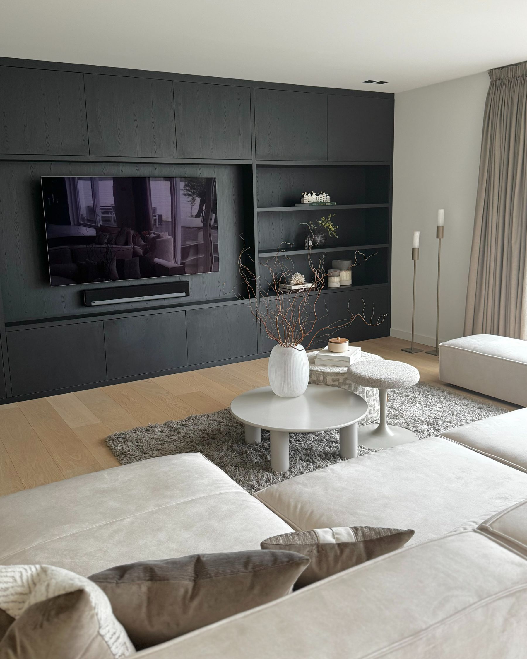 Left Hand 2 Seater Modular Velvet Corner Sofa Beige HELLNAR