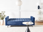 Sofa Bed ABERDEEN Velvet Blue 3 Seater