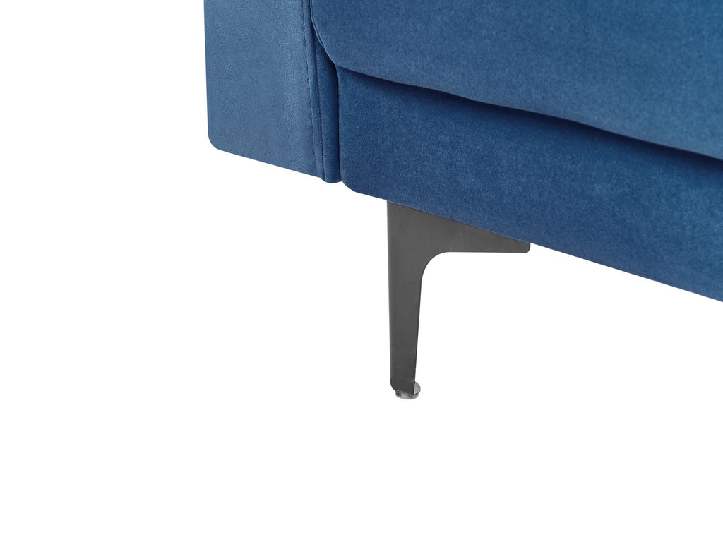 Modular U-Shape Sofa Bed ABERDEEN Velvet Blue 5 Seater