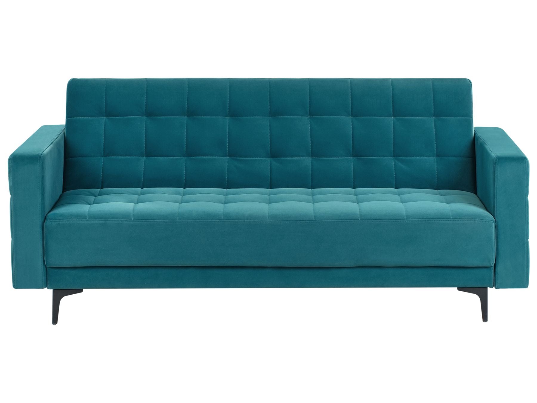 Sofa Bed ABERDEEN Velvet Sea Blue 3 Seater
