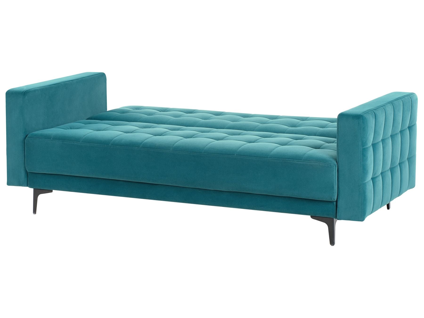 Sofa Bed ABERDEEN Velvet Sea Blue 3 Seater