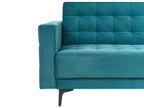 Sofa Bed ABERDEEN Velvet Sea Blue 3 Seater