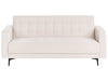 Sofa Bed Velvet Light Beige 3 Seater