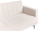 Sofa Bed ABERDEEN Velvet Light Beige 3 Seater