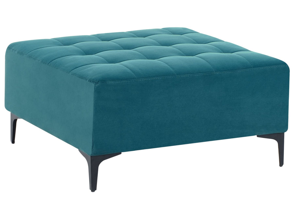 Modular Corner Sofa Bed ABERDEEN Velvet Sea Blue 4 Seater Right Hand