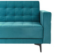 Modular Corner Sofa Bed ABERDEEN Velvet Sea Blue 4 Seater Right Hand