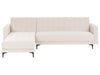 Modular Corner Sofa Bed Velvet Light Beige 4 Seater Right Hand