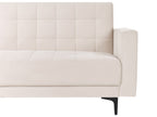 Modular Corner Sofa Bed ABERDEEN Velvet Light Beige 4 Seater Right Hand