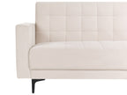 Modular Corner Sofa Bed ABERDEEN Velvet Light Beige 4 Seater Left Hand