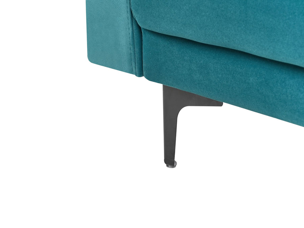 Modular U-Shape Sofa Bed ABERDEEN Velvet Sea Blue 5 Seater