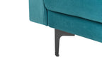 Modular U-Shape Sofa Bed ABERDEEN Velvet Sea Blue 5 Seater