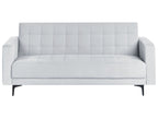 Sofa Bed ABERDEEN Velvet Light Grey 3 Seater