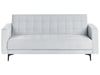 Sofa Bed Velvet Light Grey 3 Seater