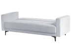 Sofa Bed ABERDEEN Velvet Light Grey 3 Seater