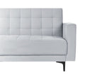 Modular Corner Sofa Bed ABERDEEN Velvet Light Grey 4 Seater Right Hand