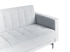 Sofa Bed ABERDEEN Velvet Light Grey 3 Seater
