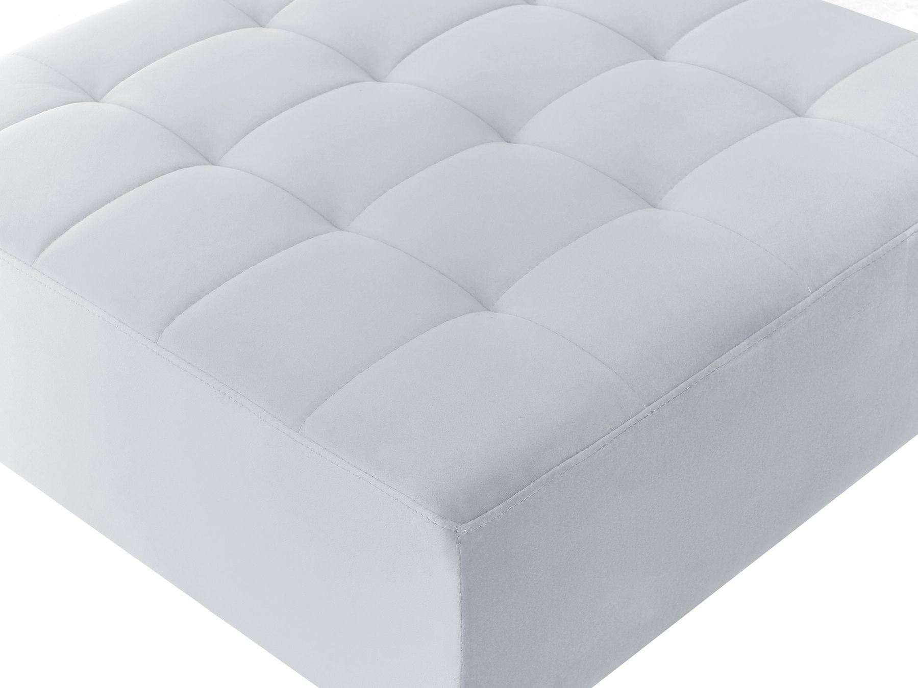 Modular Corner Sofa Bed ABERDEEN Velvet Light Grey 4 Seater Left Hand