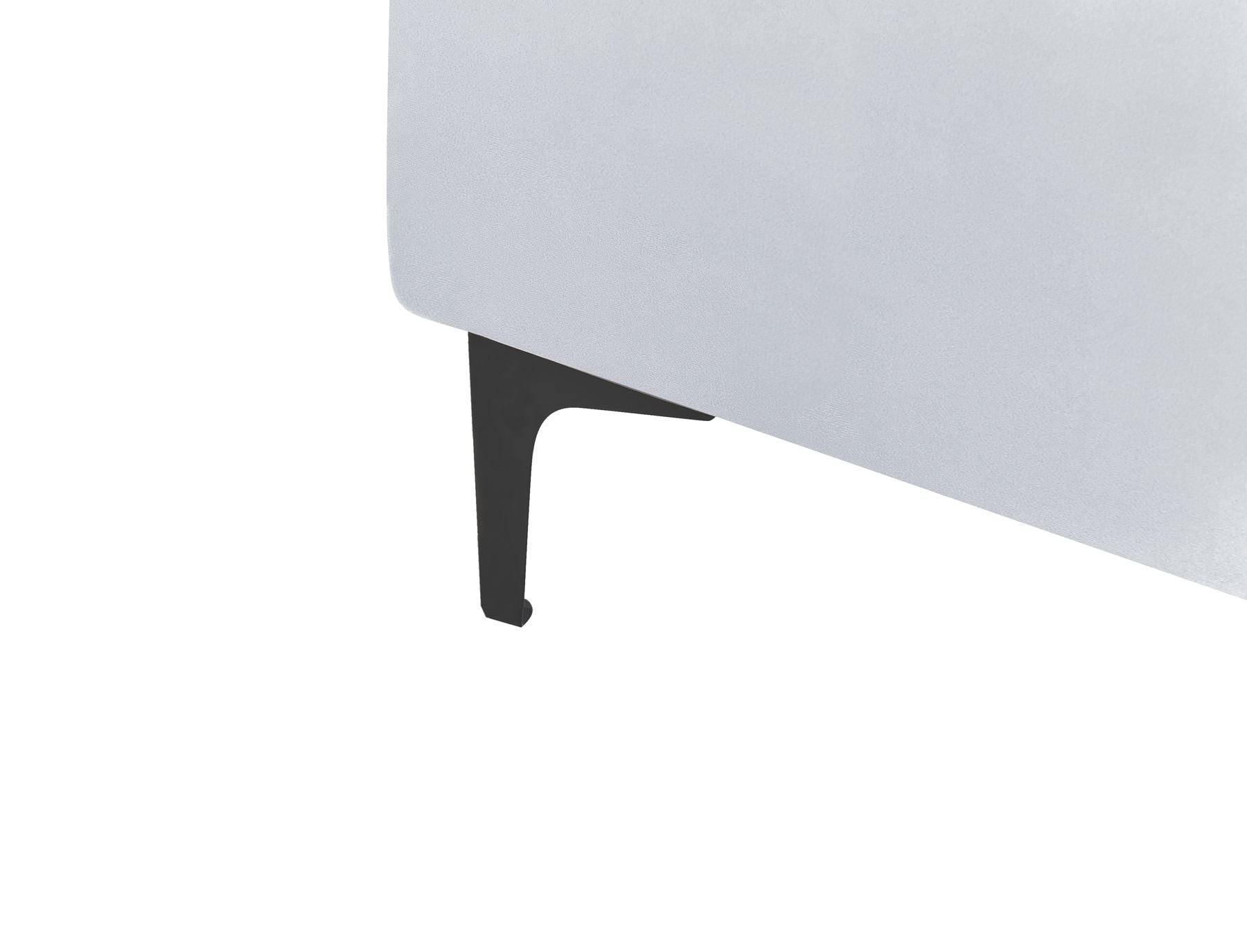 Modular Corner Sofa Bed ABERDEEN Velvet Light Grey 4 Seater Left Hand