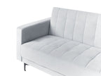 Modular Corner Sofa Bed ABERDEEN Velvet Light Grey 4 Seater Left Hand