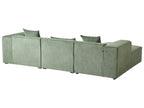 Corner Sofa DOLVA Chenille Dark Green 3 Seater Right Hand