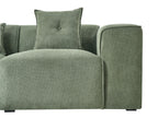 Corner Sofa DOLVA Chenille Dark Green 3 Seater Right Hand