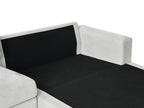 Corner Sofa MALOY Chenille Light Grey 3 Seater Left Hand