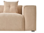 Corner Sofa DOLVA Corduroy Beige 3 Seater Right Hand