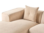 Corner Sofa DOLVA Corduroy Beige 3 Seater Right Hand