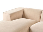 Corner Sofa DOLVA Corduroy Beige 3 Seater Right Hand