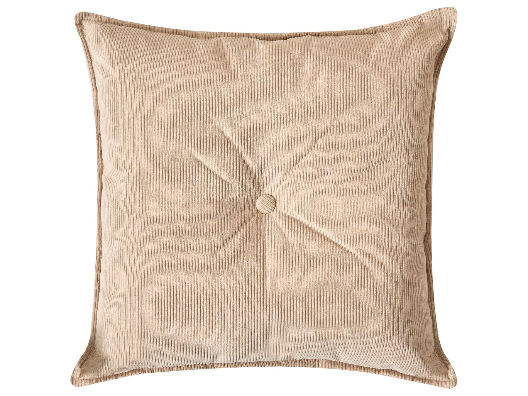 Corner Sofa DOLVA Corduroy Beige 3 Seater Right Hand