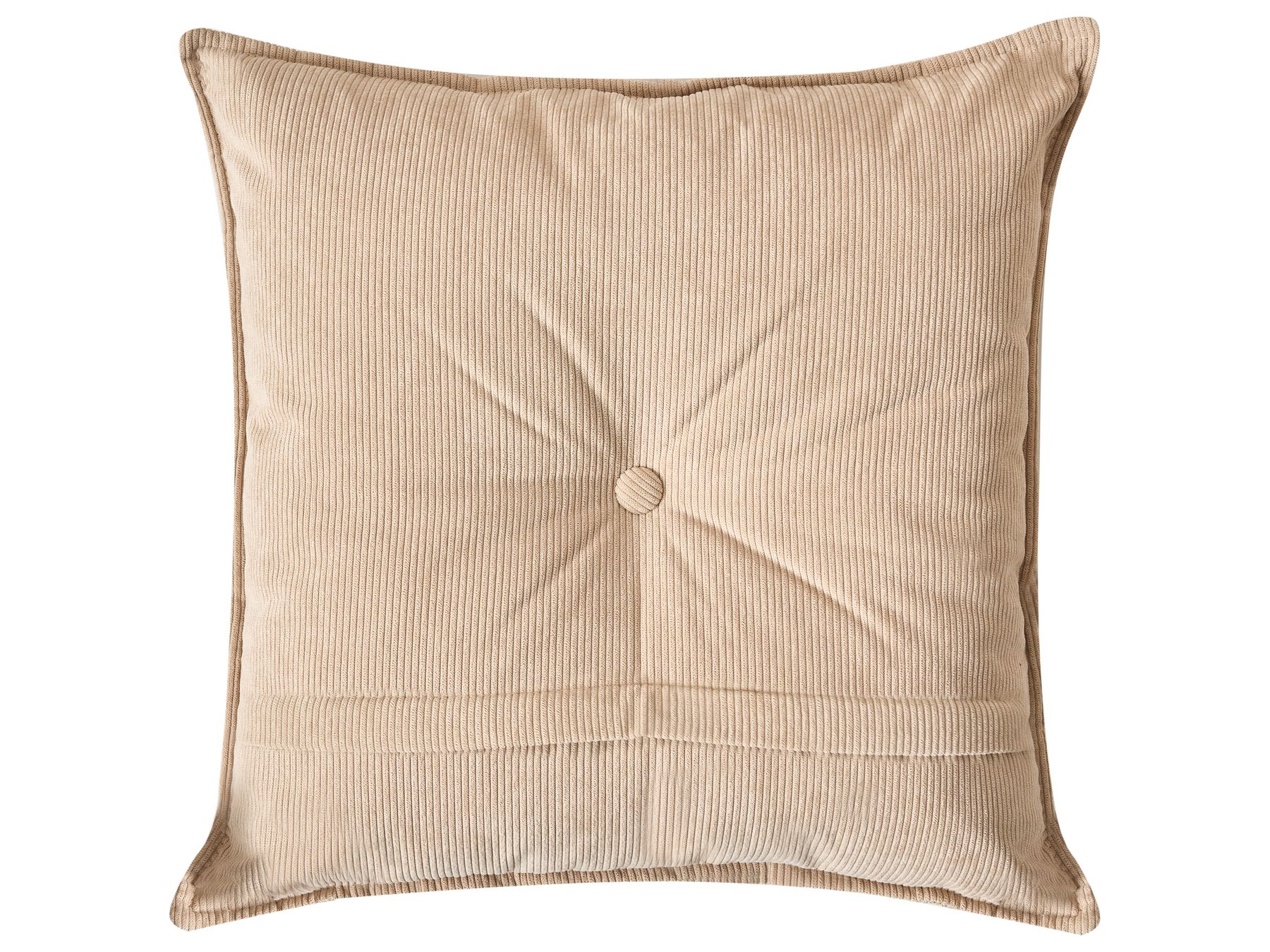 Corner Sofa DOLVA Corduroy Beige 3 Seater Right Hand