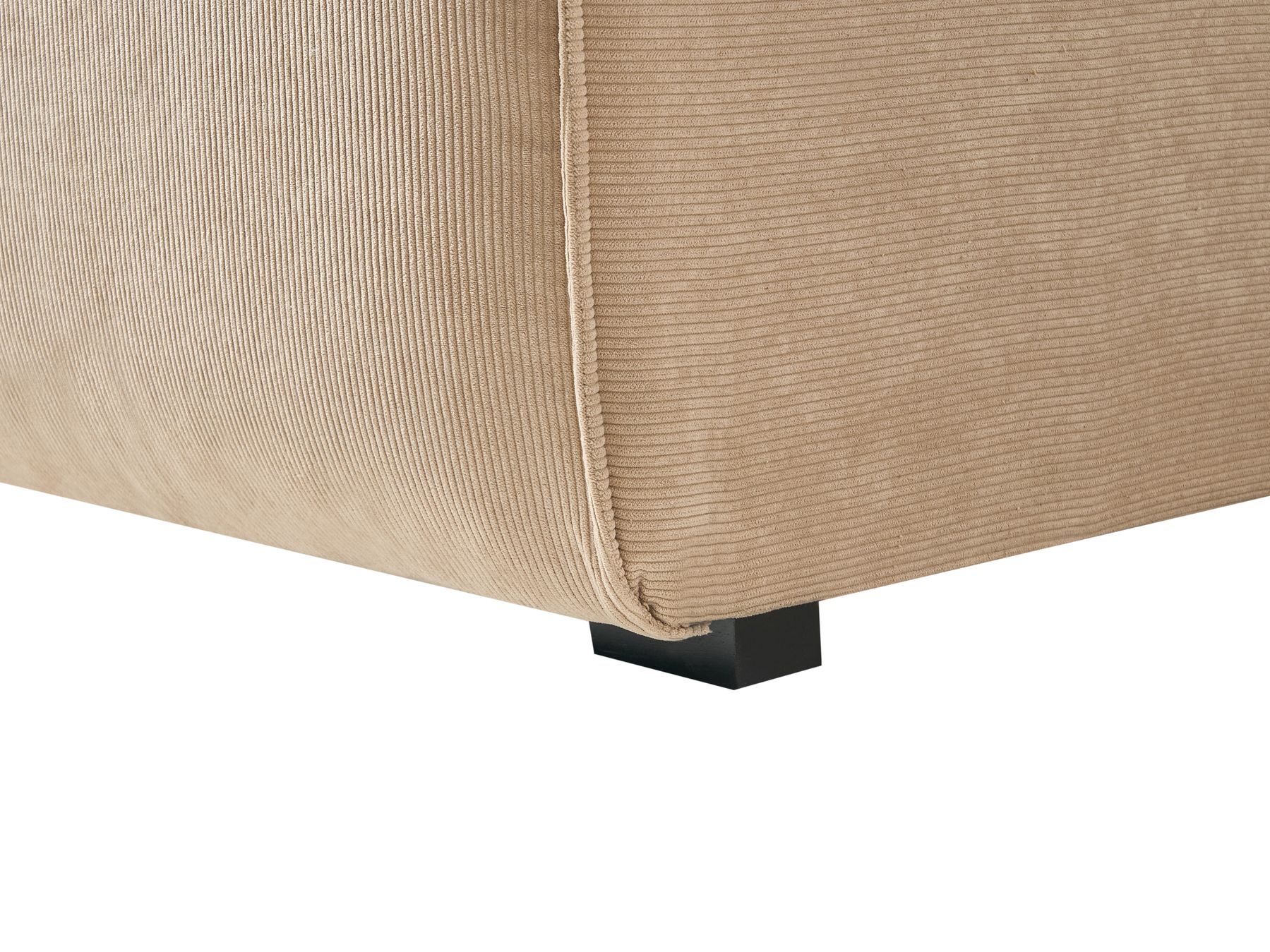 Corner Sofa DOLVA Corduroy Beige 3 Seater Right Hand