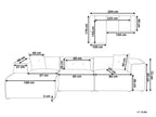 Corner Sofa DOLVA Corduroy Beige 3 Seater Right Hand