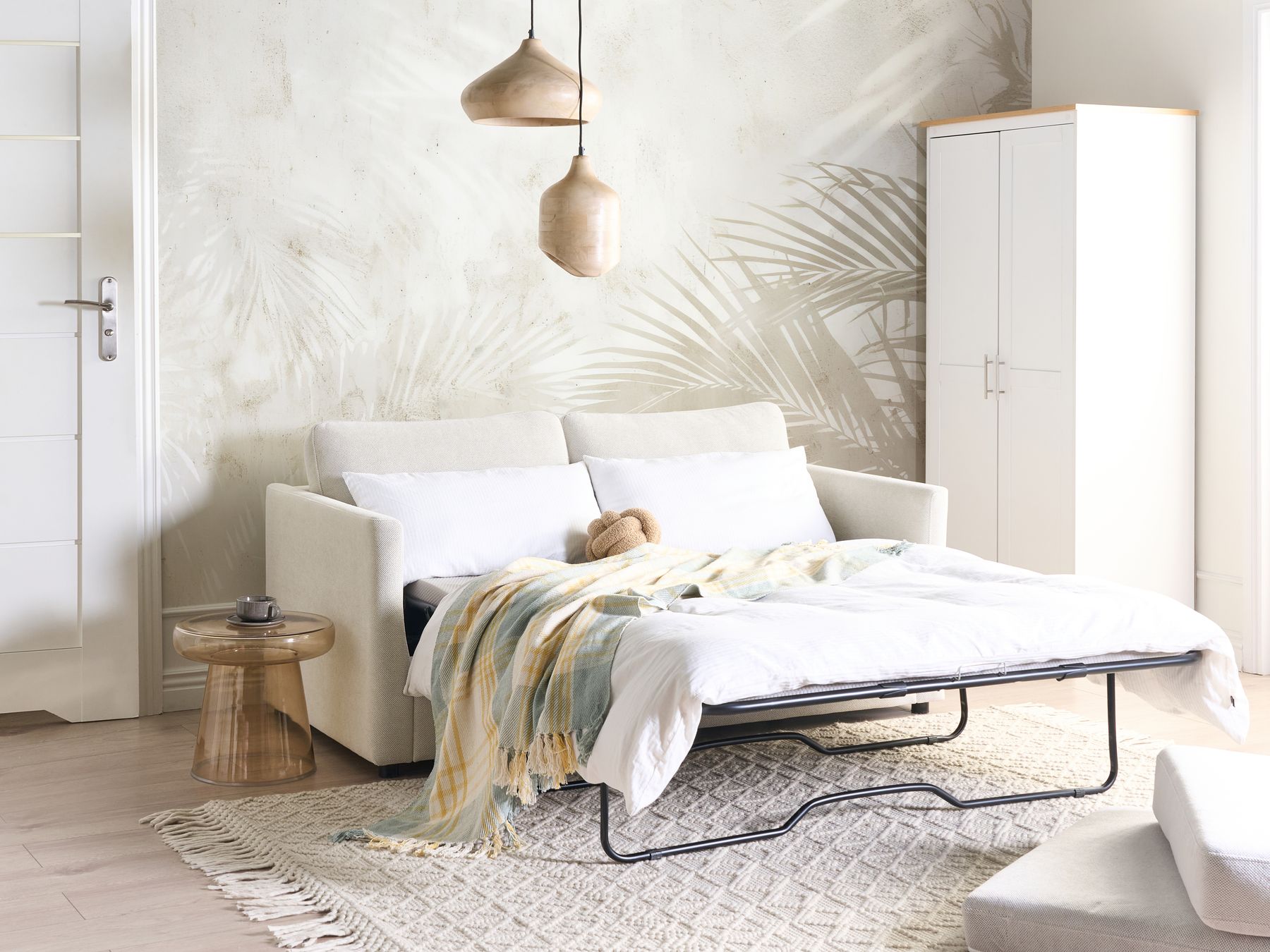 Sofa Bed Off White INKOO