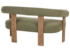 Sofa ILBRO Boucle Green/ Dark Brown 2 Seater
