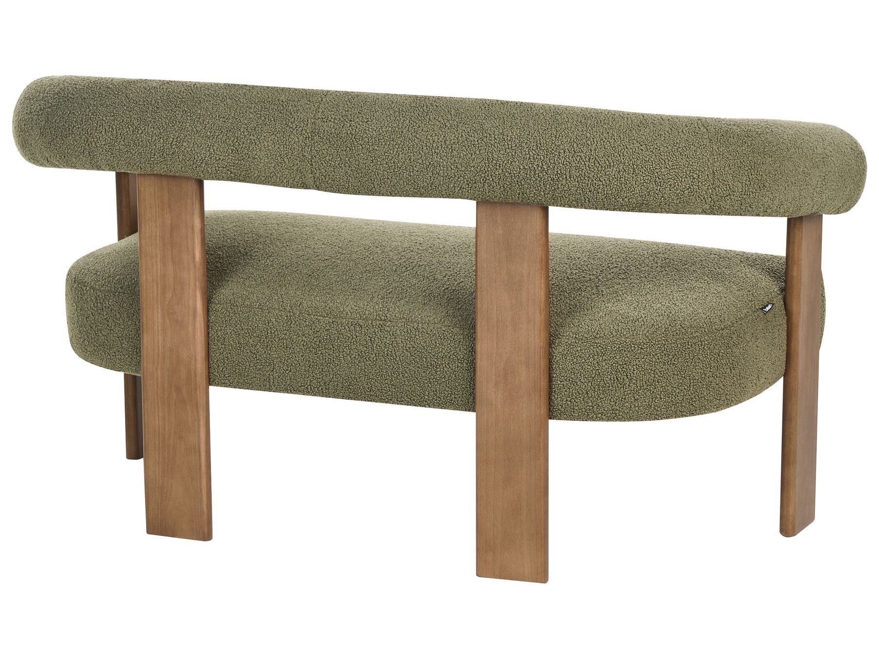 Sofa ILBRO Boucle Green/ Dark Brown 2 Seater