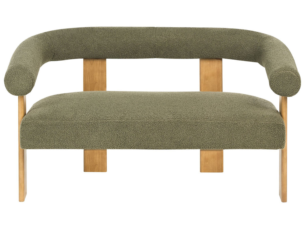 Sofa ILBRO Boucle Green/ Light Brown 2 Seater