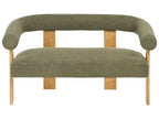 Sofa ILBRO Boucle Green/ Light Brown 2 Seater