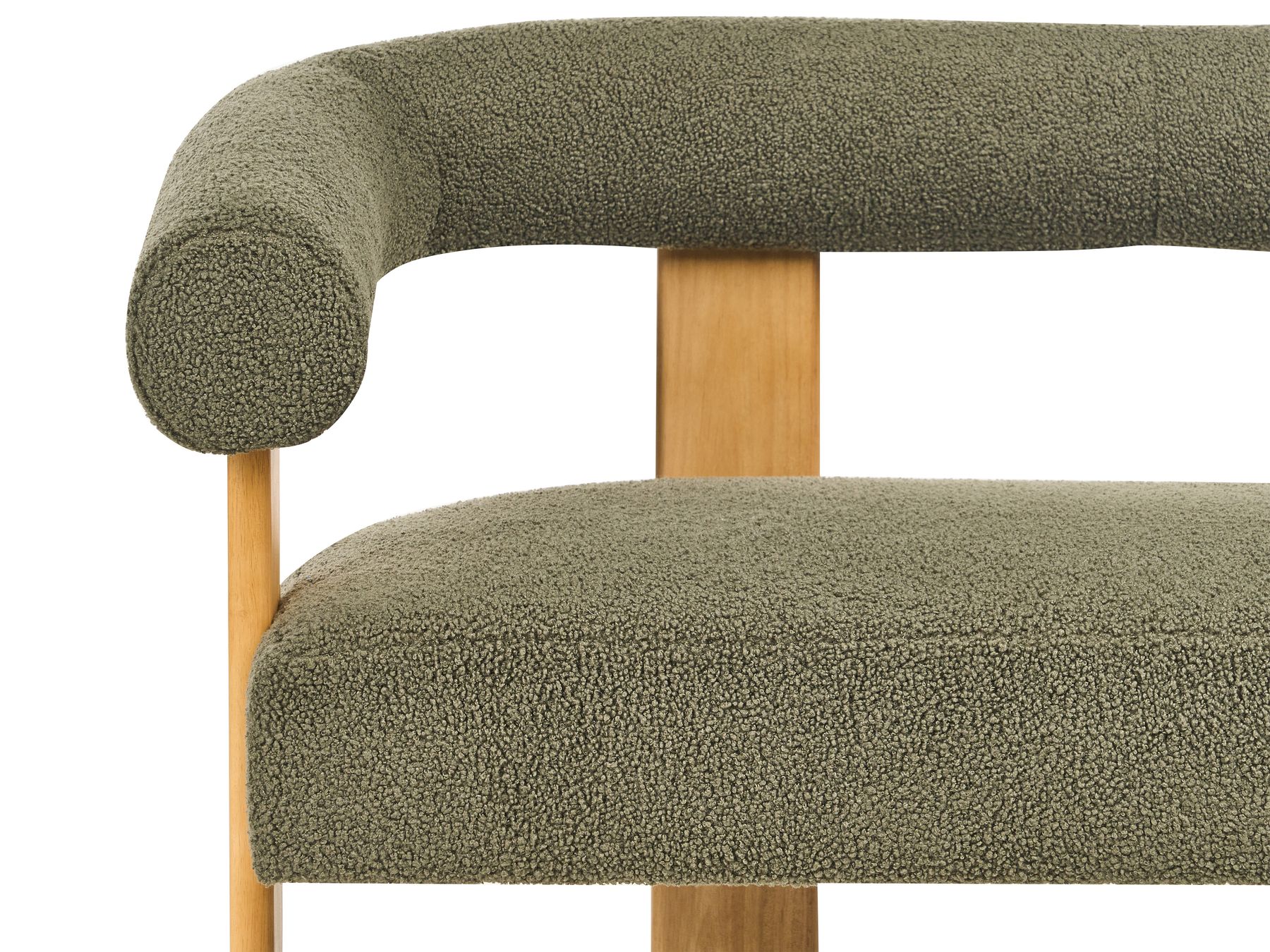 Sofa ILBRO Boucle Green/ Light Brown 2 Seater