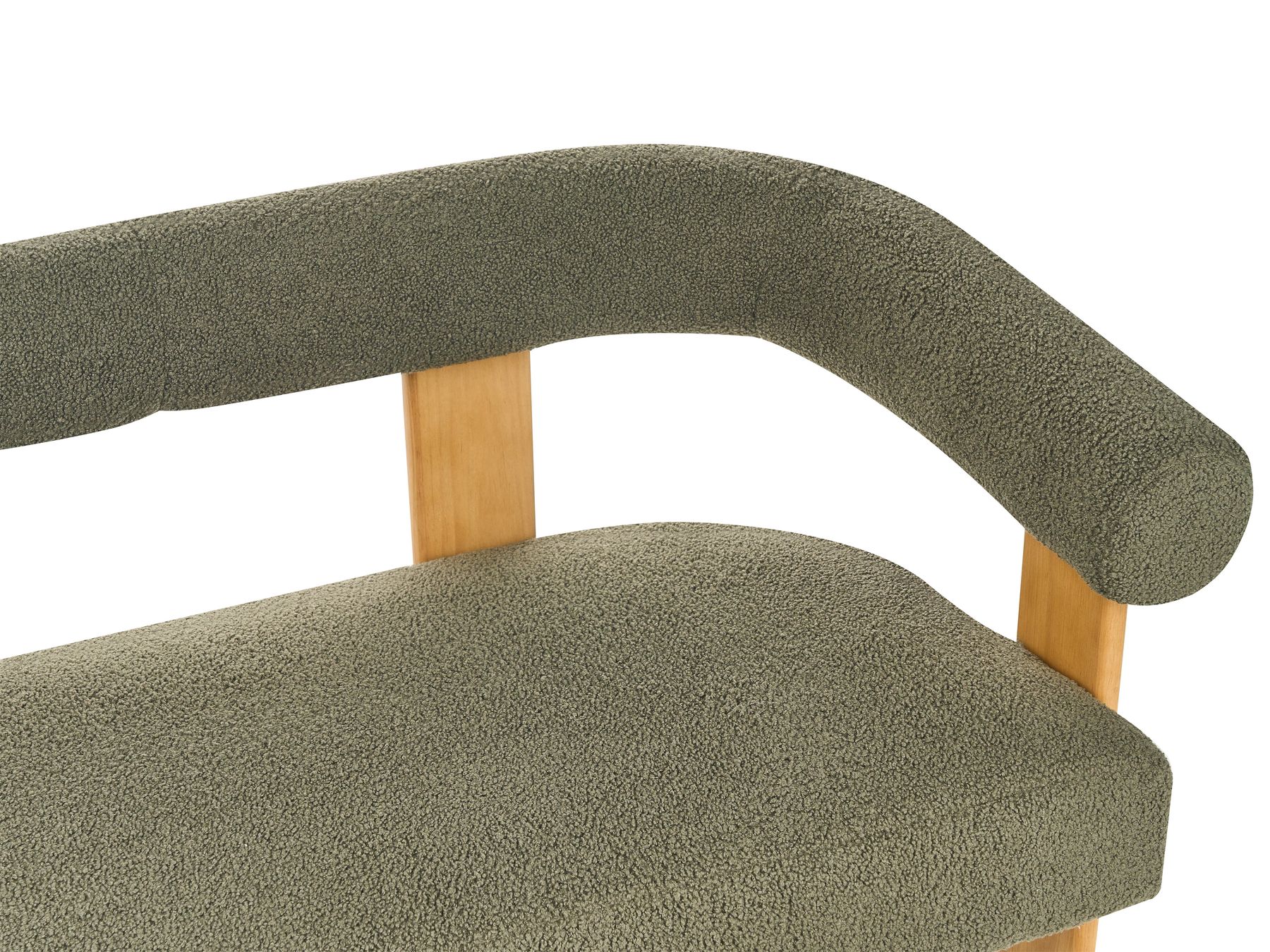 Sofa ILBRO Boucle Green/ Light Brown 2 Seater