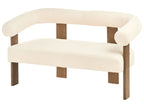 Sofa ILBRO Boucle Off-White/ Dark Brown 2 Seater