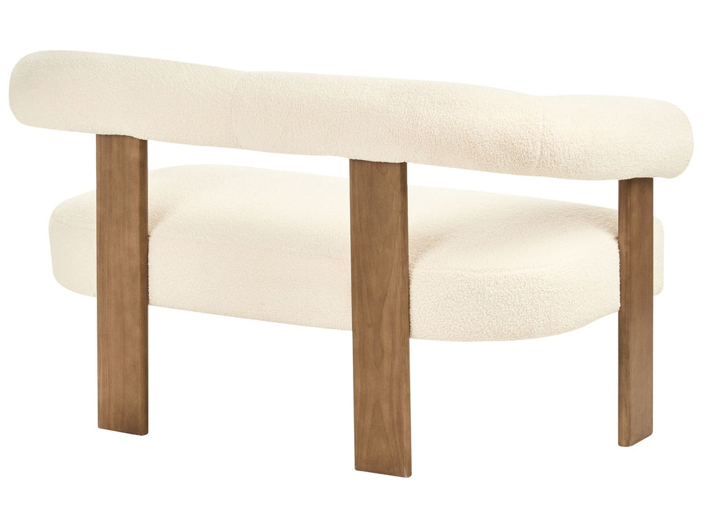 Sofa ILBRO Boucle Off-White/ Dark Brown 2 Seater