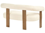 Sofa ILBRO Boucle Off-White/ Dark Brown 2 Seater