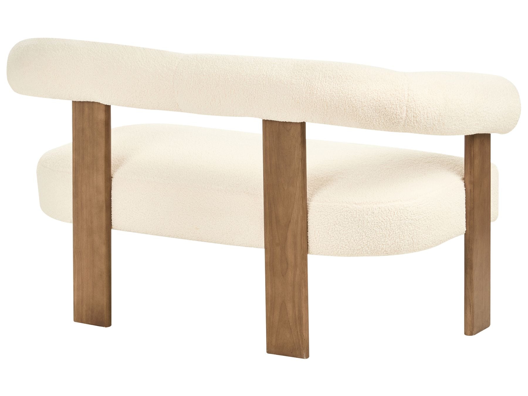 Sofa ILBRO Boucle Off-White/ Dark Brown 2 Seater