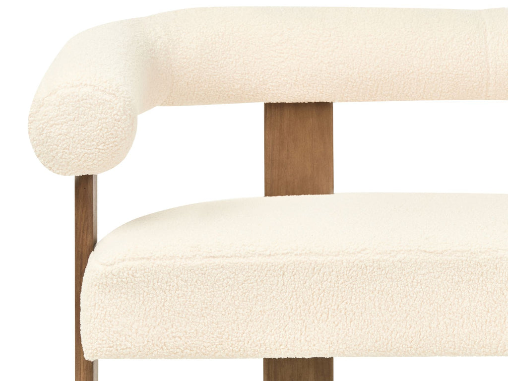 Sofa ILBRO Boucle Off-White/ Dark Brown 2 Seater