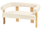Sofa ILBRO Boucle Off-White/ Light Brown 2 Seater