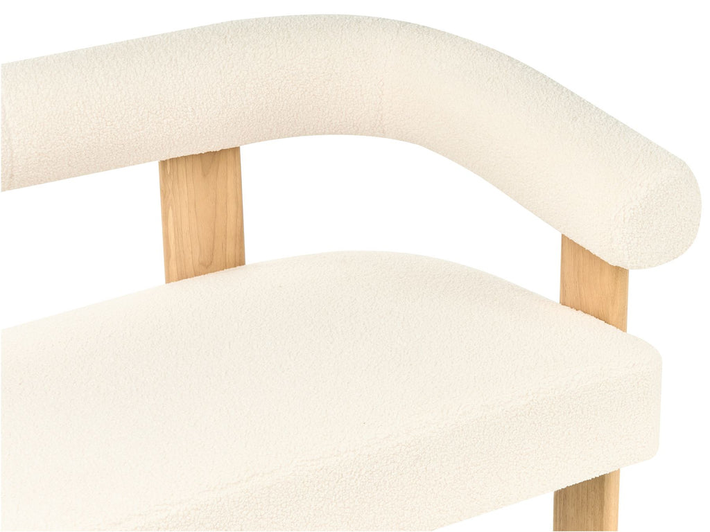 Sofa ILBRO Boucle Off-White/ Light Brown 2 Seater