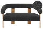 Sofa ILBRO Boucle Black/ Dark Brown 2 Seater