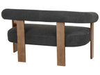 Sofa ILBRO Boucle Black/ Dark Brown 2 Seater